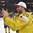 COLOGNE, GERMANY - MAY 21: Sweden's Joel Lundqvist #20 salutes the crowd following a 2-1 shootout win over team Canada during gold medal game action at the 2017 IIHF Ice Hockey World Championship. (Photo by Matt Zambonin/HHOF-IIHF Images)
